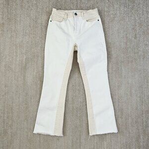 Frame Denim Le Crop Mini Boots Jeans in White Multi 27